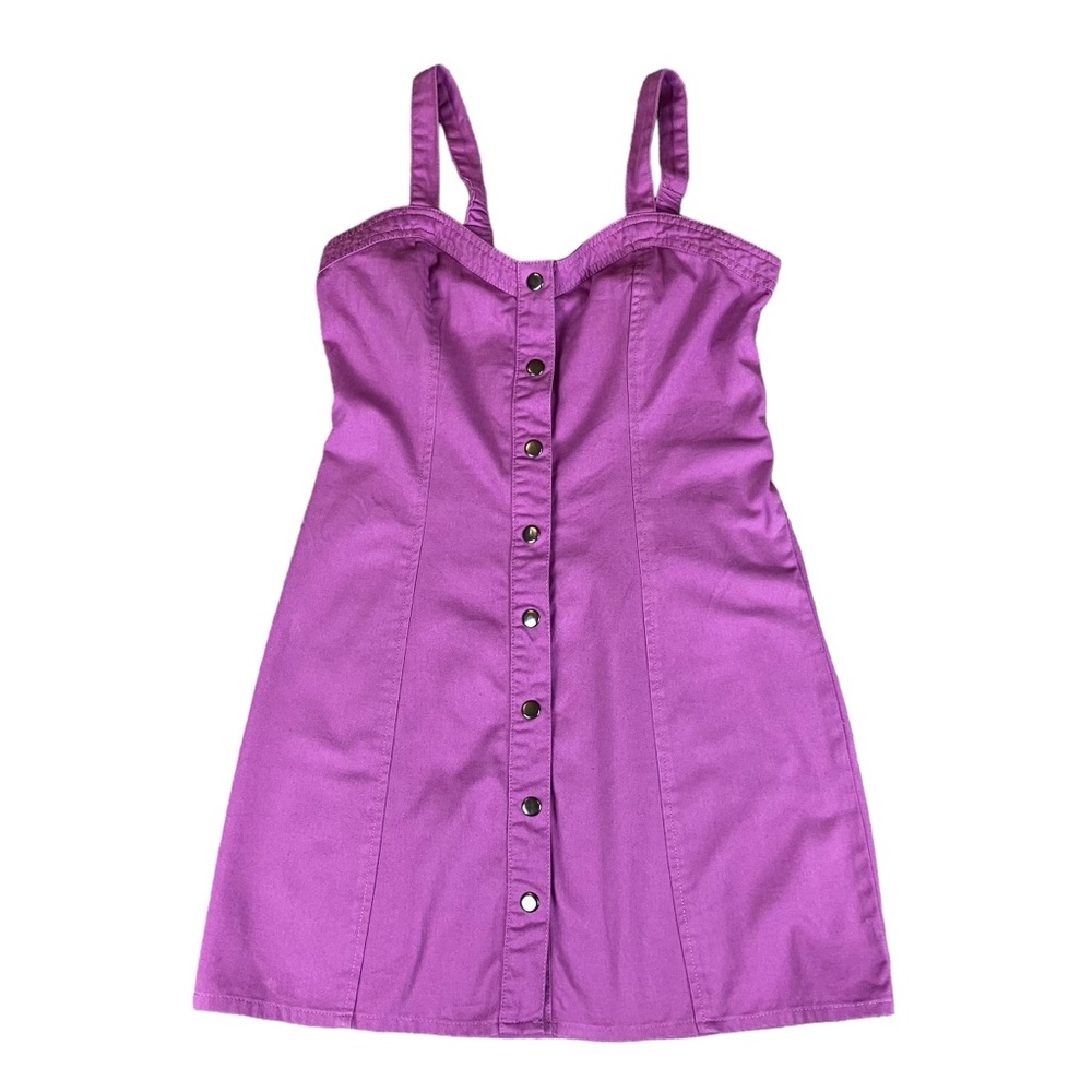Japna Mini Sundress Women’s Medium Snap Buttons Swim Coverup 100% Cotton